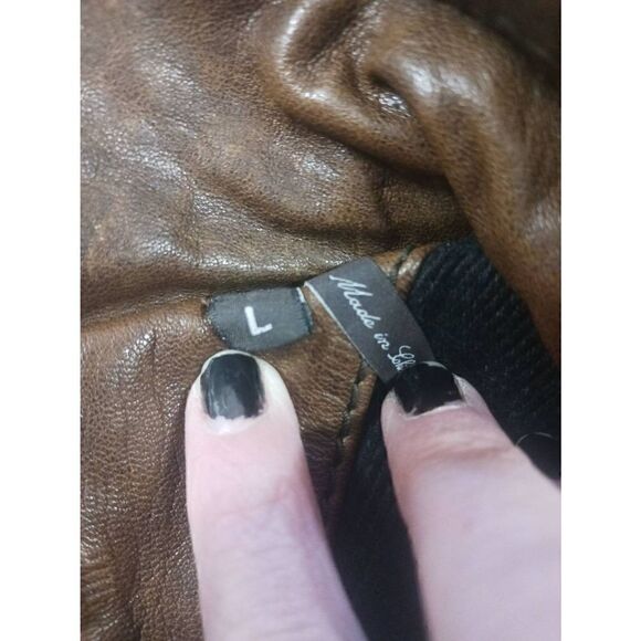 Andrew marc men's leather bomber jacket - Picture 3 of 4